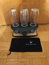 Soda Stream Abtropf Gestell Halter Flaschen mit 3 Glaskaraffen Schwarz