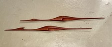 Mid-Century Modern Wand Deko 2 Vögel aus Teakholz 1960 er Danish Design