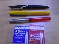 3 verschiedene HERLITZ Füller und 12 Patronen