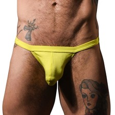 Andrew Christian Happy No Show Tanga Herren Unterwäsche String Baumwolle Hang Free Pouch