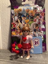 Playmobil 70733 Figur Serie 21 Girls Dame Frau Mit Rote Rosen Lady Sammelfigur
