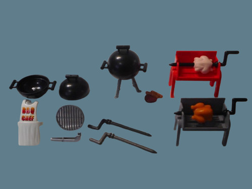 Playmobil grill schürze - grill, zange