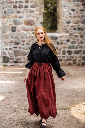 Mittelalterbluse schwarz - mittelalterbluse,