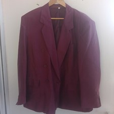 Umberto Rosetti Herren Sakko Jacket Gr.26 bordeaux 100% Seide