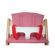 4tlg Sitzkissen rot kariert