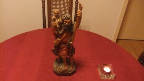 Alte geschnitzte holzfigur - 1,