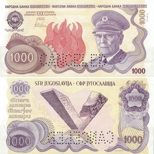 Jugoslawien 1000 dinara 2015 - jugoslawien;,