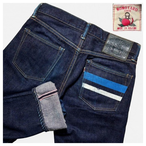 Momotaro jeans blue - momotaro, paint