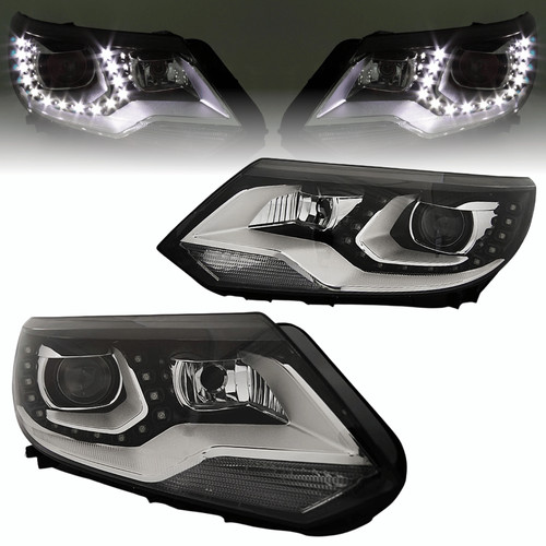 Led scheinwerfer set - led, schwarz
