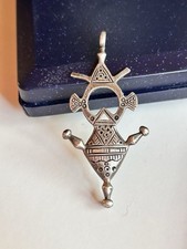 Vintage Tuareg-Kreuz Anhänger 925 Silber Schmuck Handarbeit