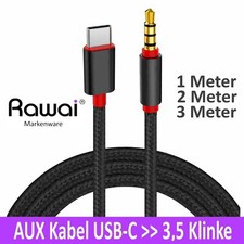 Audio Adapter Kabel USB Typ C Aux Klinke 3,5mm Stecker Auto stereo sound 1m 2m 3
