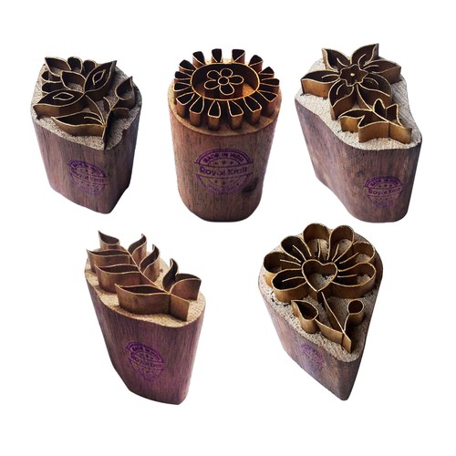 Blumen messing holz stempel - blumen,