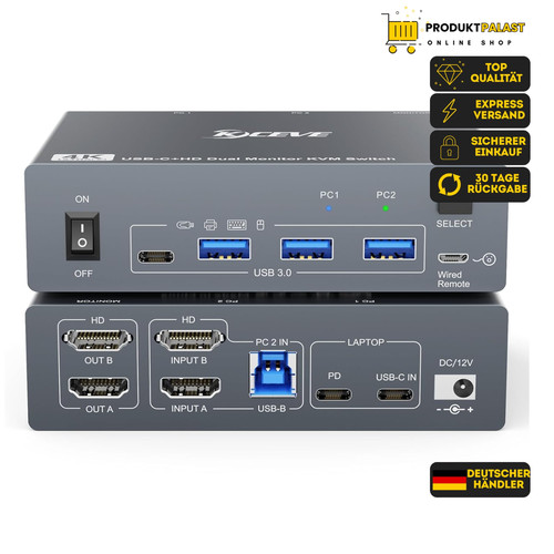Kvm switch usb hdmi pc - kvm, 2