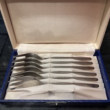 6x Gabel ABS Rostfrei DDR Besteckset Linsen-Muster