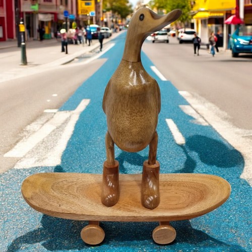 Deko holz ente skulptur - deko,