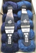  ca. insg. 250g LanaGrossa Mohairlana Sh023/015 Blau mel. Blaulila  Mohair