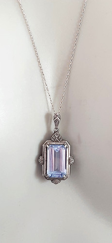 Art deco silber anhänger - art,