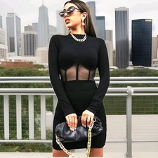 Damen Strickkleid Schwarz