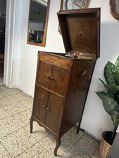 stand grammophon ELECTRO HYMNOPHON alt antik holz schrank top vintage musik deko