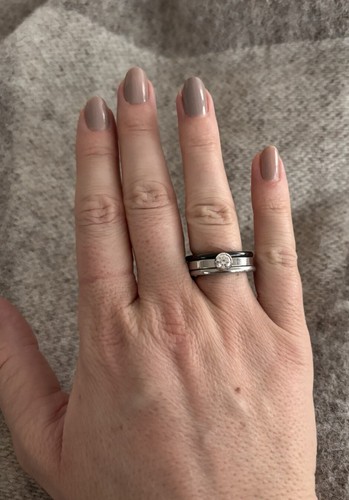 3er set ringe edelstahl kado - ringe,