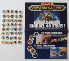 POP Star Gallery - Coca Cola Knibbelbilder - Leer Poster + 40ziger Satz - 1983