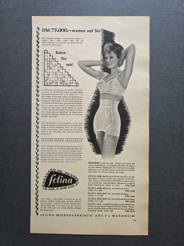 Werbung felina mieder bh - werbung,