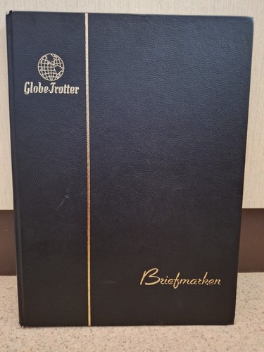 Schwarzes briefmarkenalbum mit - schwarzes,