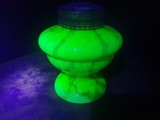 Antiker Mangan-Glas Blumentopf