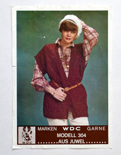 Strickanleitung Damenweste Gr. 40-42 44-46 48-50 - 80er Jahre Retro  ungenutzt
