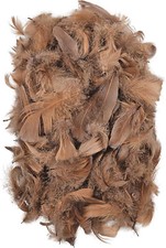150 Stück Hellbraun Deko Federn 10g Flaumfedern Schmuckfedern Vogelfedern