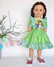 Puppenkleidung Osterkleid