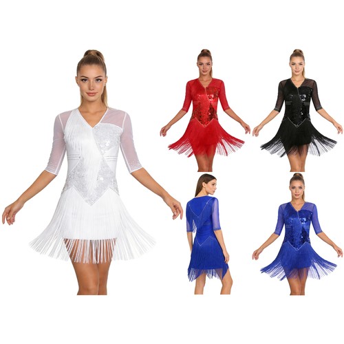 Damen latein tanzkleid glitzer - damen,