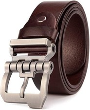 Gürtel Herren Ledergürtel für Männer Jeans Echtleder Business Anzug Dornschließe