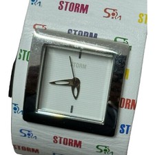 Storm Uhr Damen Armband Uhr Weiß Leder Ausgefallen Selten 