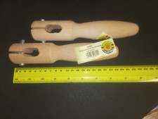 2 Griffe ovale Bohrung zu gebog. Sensenbaum Klappsense Sensengriff Ersatzgriffe