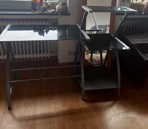 Schreibtisch schwarz glas - schreibtisch,