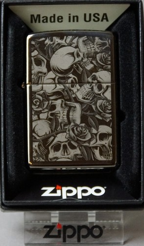 Zippo feuerzeug skulls design - feuerzeug, "skulls