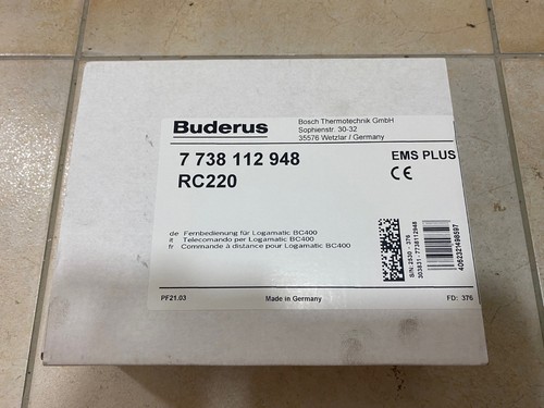 Neu buderus rc220 - buderus,