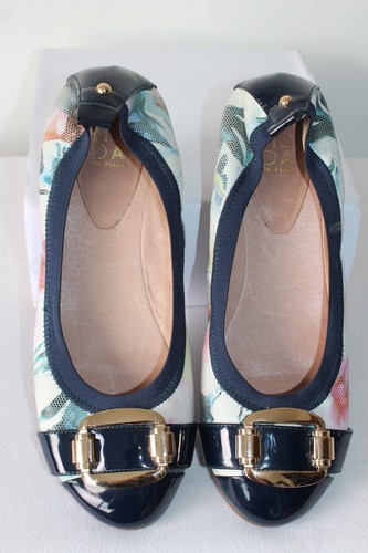 Mode pelle ballerinas navy - in,
