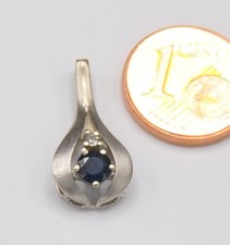 Anhänger Weißgold Saphir