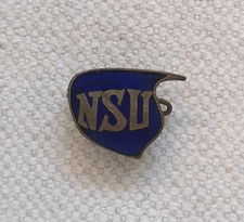 Antike Anstecknadel Motorrad 2.WK NSU Reklame Motorenwerk Kettenkrad Halbkette