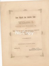 Antike Urkunde Wilhelm I