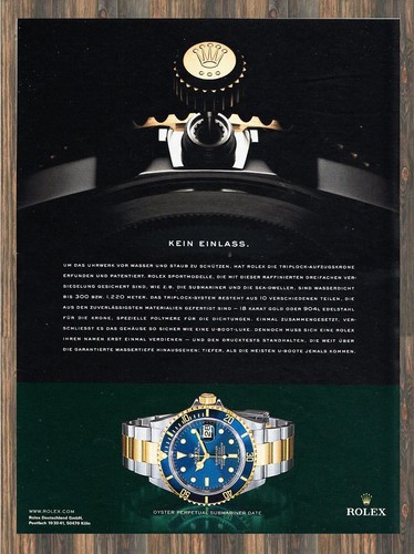 Rolex submariner reklame - submariner,