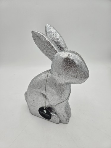 Osterhase silber glitzer von - silber,