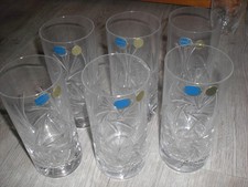 6 Bohemia Bleikristall Longdrinkgläser 24 % PbO aus 70 er