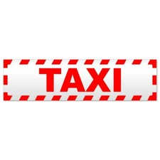 Taxi gestreift Magnetschild Schild magnetisch