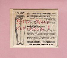 DATTELN, Werbung 1925, Joh. Fischer Gamaschen-Leder-Waren-Fabrik Schuhe