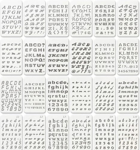 Schrift schablonen set - schrift-schablonen,