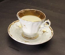 Antik Biedermeier Porzellan Tasse Goldrand Tielsch Porzellan Manufaktur TPM