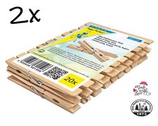 Holzwäscheklammern Wäscheklammer aus Holz 40 Stück 10cm lang Birkenholz